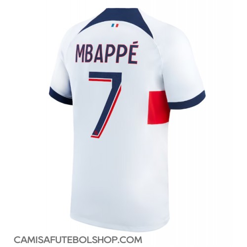 Camisa de time de futebol Paris Saint-Germain Kylian Mbappe #7 Replicas 2º Equipamento 2023-24 Manga Curta